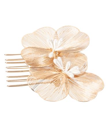 DOITOOL manual bride headdress Metal wild crystal bride plastic hair comb Miss the flowers Hair up girl headpieces for Hairpin alloy hair accessories hair accessories for women