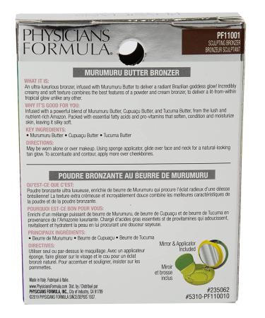 Physicians Formula Murumuru Butter Bronzer - Sculpting Bronzer 0.38 oz | Best Natural Glow - Buy Online on GoSupps.com