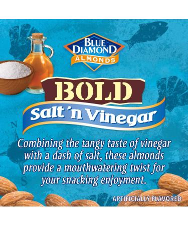 Blue Diamond Salt N' Vinegar Almonds - 16 Oz Resealable Bag (Pack of 1) - Buy Online on GoSupps.com