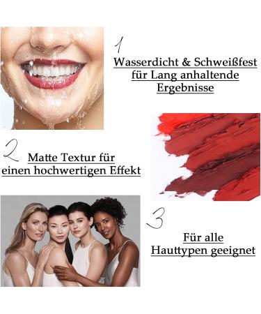  EONFAVE 6 Pack Matte Lipstick Highly Pigmented Neon Pink Brown Red Waterproof and Durable Velvety Texture and No Grainy Feel Lip Makeup Kit - Buy Online on GoSupps.com