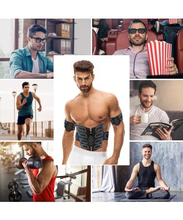 JoJoMooN EMS Muscle Stimulator Abdominal Toning Belt - Wireless Ab Trainer for Men and Women - Home and Office Fitness Equipment - Black - Buy Online on GoSupps.com