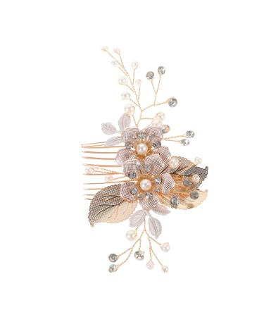 IWOWHERO Hair Comb Bride Hair Accessory Princess Headband Wedding Hair Accessories Wedding Headdresss Aesthetic Hair Accessories Tiara Decor Flower Clip Pearl Diamond Bridesmaid