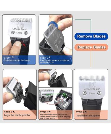 BESTBOMG 2 Pack Dog Grooming Replacement Blades Compatible with Heiniger/Moser Max45/Andis/Oster A5 Dog Clippers Size 40# 1/100" (0.25mm) Cutting Length 12 UK S - Buy Online on GoSupps.com
