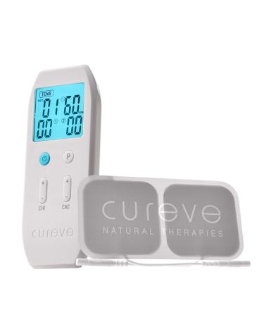 Cureve TENS + EMS Unit Combination Pain Relief System and Muscle Stimulator - Professional, Rechargeable, Portable and Powerful