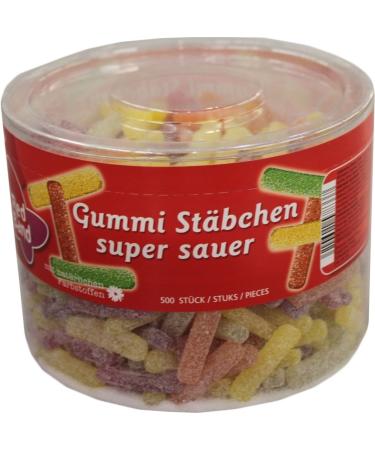 Unbekannt Red Band Pack of 500 Sour Sticks 1 kg