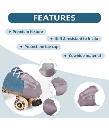 Tanzfrosch Cowhide Roller Skate Toe Guards & Shoelaces - Gray - Buy Online on GoSupps.com