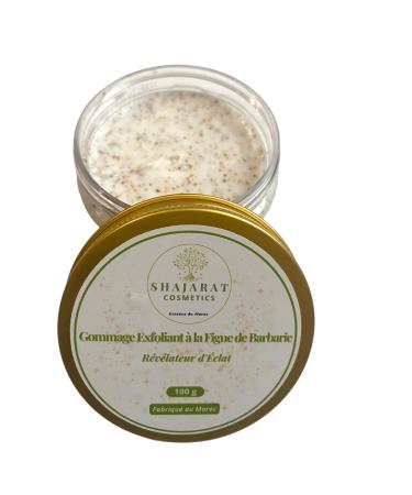 ST Shajarat Marrakech-Paris Prickly Pear Scrub - Exfoliating - Nourishing - Moisturizing - Revitalizing - Regenerating - Brightening Anti-Aging Care - 100g - Morocco