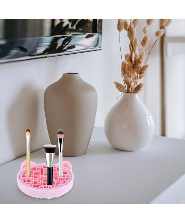 Silicone Makeup Brush Cleaning Mat & Drying Rack - 2 in 1 Cartoon Cat Holder for Beauty Tools - International Shipping - Buy Online on GoSupps.com