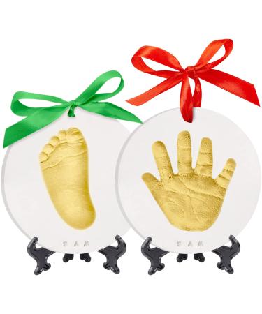  Baby Hand and Footprint Keepsake, Non-Toxic Clay Photo