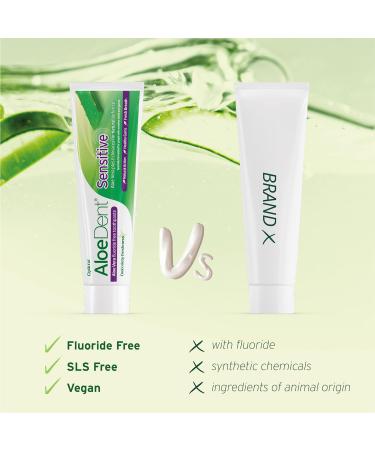 Aloe Dent Sensitive Aloe Vera Toothpaste - Fluoride Free, Vegan, Cruelty Free, 100ml (Pack of 1) - Buy Online on GoSupps.com