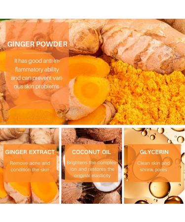 Turmeric Soap Turmeric Brightening Soap Turmeric Soap Bar For Face & Body Natural Soap For Moisturizing Shrinking Pores Cleaning Skin Acne Soap Ginger Extract Soap With Coconut Oil 100G - Buy Online on GoSupps.com