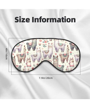 Buy Cute Floral Alpaca Llama Double-Sided Eye Mask | Unisex Night Sleeping Mask for Comfortable Sleep - Buy Online on GoSupps.com