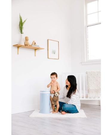 Ubbi Steel Diaper Pail - Odor Locking No Special Bag Required | Award-Winning & Must-Have - Cloudy Blue - Buy Online on GoSupps.com