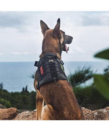Oneigris Tactical Dog Harness - Fire Watcher Vest for Training & Service | 1000D Nylon (M Black) - Buy Online on GoSupps.com