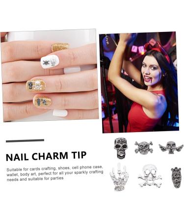 FRCOLOR 420 Pieces Nail Art Accessories Halloween Nail Charm Ornament Manicure Nail Charm 3D Halloween Nail Pendant Decoration Nail Skull Pendant Pumpkin Decorate Nail Drill Miss - Buy Online on GoSupps.com