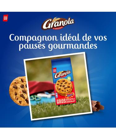 Granola - Extra Cookie Chocolate & Suede - With Big Chocolate Shards - Bag of 8 Cookies (184g) - Buy Online on GoSupps.com