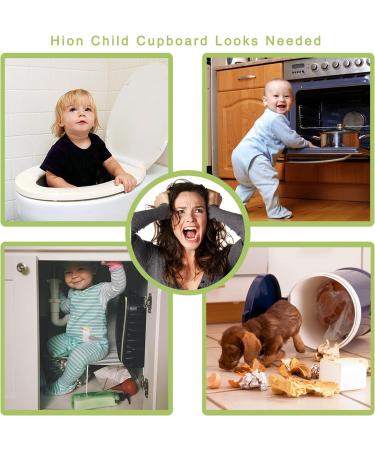 Hion Child Safety Cupboard Locks - 10 Piece Set | Easy Installation | Childproofing for Cabinets and Drawers - Buy Online on GoSupps.com