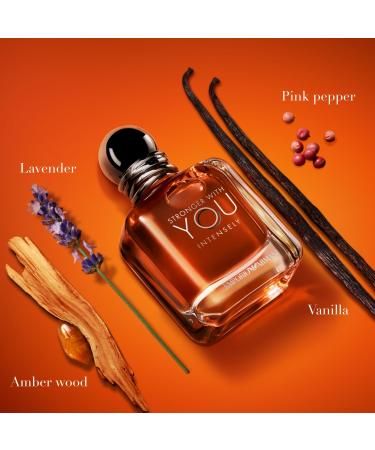 Armani Beauty - Stronger With You Intensely - Cologne for Men - Foug re Ambery Woody Men s Fragrance - Pink Pepper Lavender Vanilla Notes 3.4 Fl Oz (Pack of 1) - Buy Online on GoSupps.com