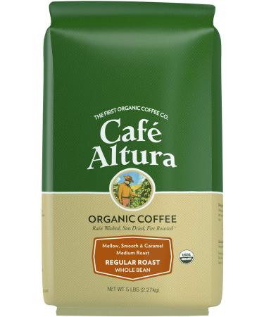 Cafe Altura Whole Bean Organic Coffee, Regular Roast (Packaging May Vary)
