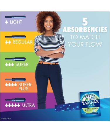 Tampax Pearl Plastic Super Absorbency Unscented Tampons 18 Count One Size - Buy Online on GoSupps.com