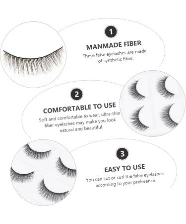 Angoily 15 Pairs Short False Eyelashes Thick Eyelash Reusable Eyelashes Elf Eyelashes Faux Dramatic Eyelashes Fiber Eyelashes Fake Lashes Curly Eyelashes 3d Extend Artificial Fiber Make up - Buy Online on GoSupps.com