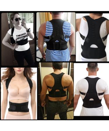 Magnetic Back Support Posture Corrector 10 Magnets Adjustable Straps Breathable Mesh Enhance Comfort & Alignment - Buy Online on GoSupps.com