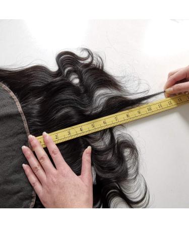 12 13x4 HD Lace Frontal Brazilian Body Wave Hair Closure - 100% Virgin Brazilian Human Hair, Natural Black Color - Buy Online on GoSupps.com