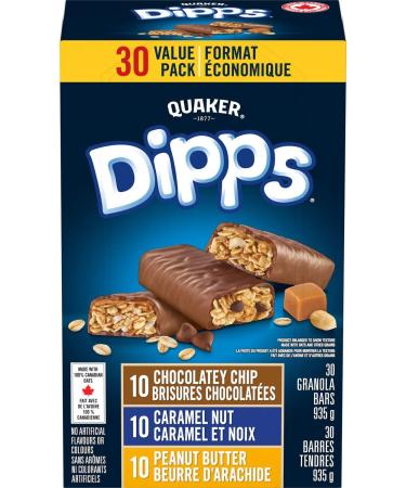 QUAKER Dipps Triple Play Granola Bars 30 Count 935g (Pack of 10) - Buy Online on GoSupps.com