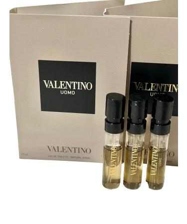 Valentino Uomo Men Sample Spray Vial Eau De Toilett EDT Perfume Set of 3 Bergamot Myrtle Leather 0.02 Fl Oz (Pack of 3) - Buy Online on GoSupps.com