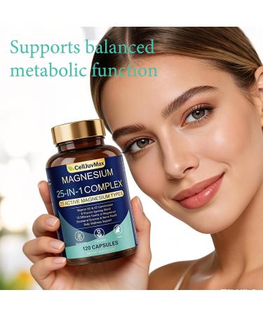 25-in-1 Magnesium Complex | Multi-Form Absorbable Blend for Daily Nutritional Support 120 Vegan Caps (1) 120 Count (Pack of 1) - Buy Online on GoSupps.com