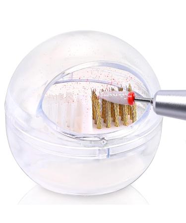 Noverlife Mini Nail Drill Bits Cleaner Brush Case with Steel Wire & Nylon Brush - Portable Nail Art Drill Head Cleaning Tool - Buy Online on GoSupps.com