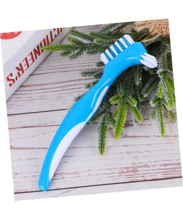 Ultechnovo Double Prosthesis Nursing Toothbrush - Bent Prosthesis Brush for Oral Care & Cleaning Tablets | Dental Hygiene for Dentures - Buy Online on GoSupps.com