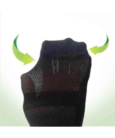 NOVAYARD Non Slip Grip Socks - 6 Pairs, Yoga Pilates Hospital Socks for Men Women - Black, Large Size - Buy Online on GoSupps.com