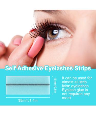 Self Adhesive Lash Strips | 80 Reusable No Glue Eyelashes | Self-Sticking Fake Lashes for Easy Application - Blue - Buy Online on GoSupps.com