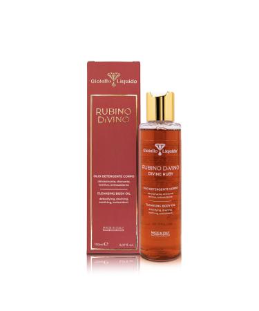 Delicate Cleansing Body Oil - SLS Free - Non Foaming - Moisturising and Slimming - Natural Patented Bioactive - Divine Ruby Line - 150 ml
