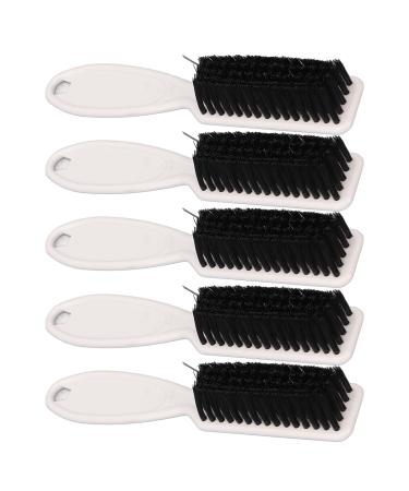 Beard Styling Brush Portable Beard Brush Ergonomic Handle 5 Pack Medium Hardness for Cleaning Broken Hair (White)