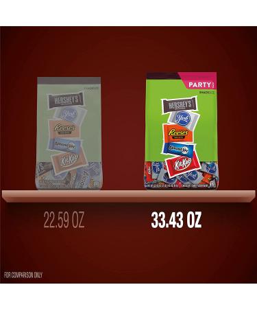 Hershey Milk and Dark Chocolate Assortment Snack Size Candy Halloween Bulk Party Pack - 33.43 oz - 2.08 Pound - Buy Online on GoSupps.com