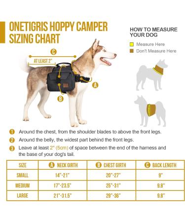 OneTigris Dog Pack for Hiking Camping Travelling Dog Backpack for Hiking Nylon Dog Harness Backpack with Side Pockets for Medium and Small Dogs L Black - Buy Online on GoSupps.com