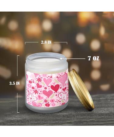 Buy Vanilla Scented Candles - 7 oz Aromatherapy Jar Candles Gift Set for Women | Long Lasting Cute Heart & Flower Design - Buy Online on GoSupps.com