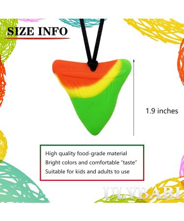3-Pack Silicone Baby Bite Ring Necklace | Soft Sensory Chewelry for Adults & Infants - Shark Tooth Design - Buy Online on GoSupps.com