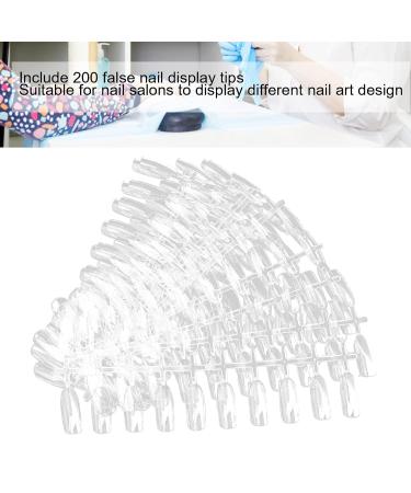 200pcs False Nail Tips - Transparent Nail Art Display Accessories for Practice | Perfect for Nail Polish Techniques - Buy Online on GoSupps.com
