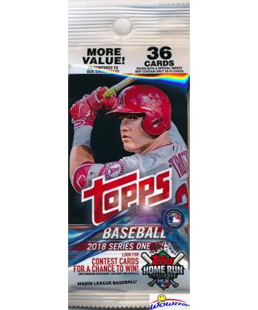 2018 Topps Series 1 MLB Baseball EXCLUSIVE Factory Sealed JUMBO FAT Pack with 36 Cards including Legends in the Making Insert! Loaded with Cool Inserts & Rookies! Look for Autographs & Relics! Loaded!