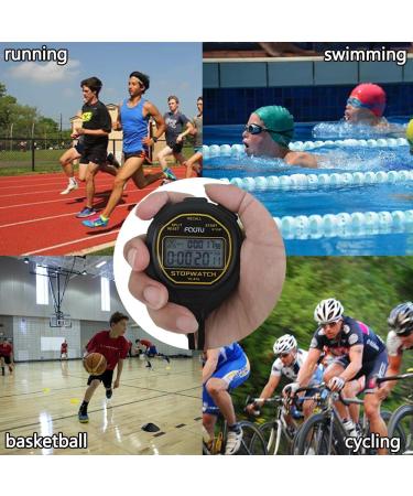 FCXJTU Waterproof Digital Stopwatch - 20 Rounds Memory Silent Large Display for Sports & Swimming Training - Buy Online on GoSupps.com