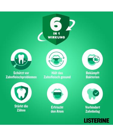 LISTERINE Total Care Protection des gencives (12 x 80 ml) bain de bouche protecteur pour des gencives saines avec effet 6 en 1 protection compl te pour des gencives saines - Buy Online on GoSupps.com