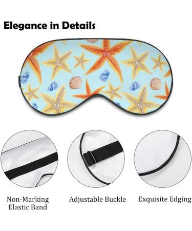 Starfish and Shells Sleep Mask - Adjustable Eye Cover for Sleeping and Travel - Buy Online on GoSupps.com