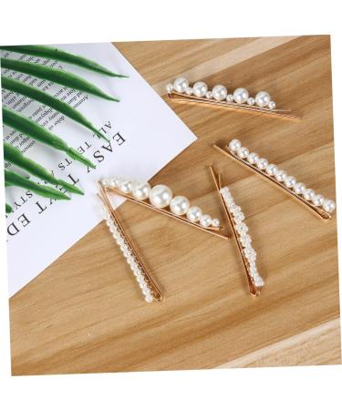 Beaupretty Hair Set bridal pearl hairpiece white pearl jewelry flower hairpins hair clips pearl barrette ties hair for women girls barrettes for women bride European and American Clips - Buy Online on GoSupps.com