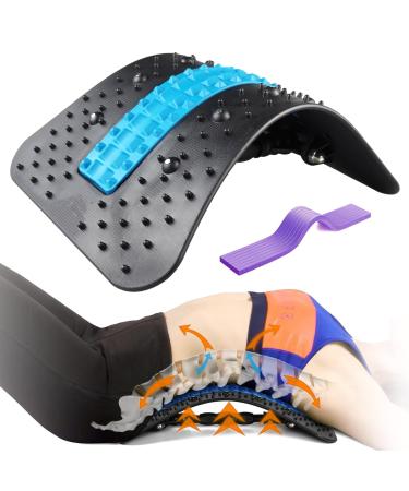 Astralgrip back massage device with a massage point multi-stage back massage device back stretcher for the upper and lower lumbar spine in the event of herniated disc scoliosis sciatica