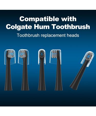 Replacement Toothbrush Heads for Colgate Hum Smart Electric Toothbrush - 8 Pack Black | Compatible Durable & Affordable - Buy Online on GoSupps.com