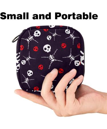 Muoooum Halloween Skull Love Eye Ladies Bandage Storage Bag | Portable Period Bag for Women & Teens | Menstrual Cup Pocket & Breastfeeding Pad Holder - Color 9 - Buy Online on GoSupps.com