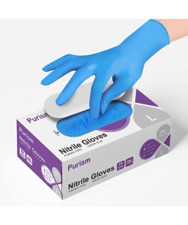 Nitrile Gloves 100Pcs 1000 Pcs Disposable Blue  Small/Medium/Large/XLarge  No Latex No Powder Large (Pack of 100) Blue-100 Pcs - Buy Online on GoSupps.com